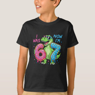 Ich war sechs jetzt bin ich sieben Dinosaurier 67 T-Shirt