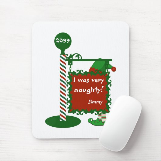 "Ich war sehr unartig" oder "gut" Weihnachten Mousepad (Mit Mouse)