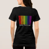 Ich war so zweiseitig Geboren Tri-Blend Shirt (Rückseite)