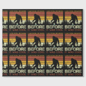 Ich war sozial distanziert, ehe es Cool lustig war Geschenkpapier (Flach)