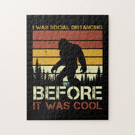 Ich war sozial distanziert, ehe es Cool lustig war Puzzle (Vertikal)