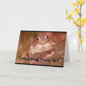 Ich war Toad, dass du krank bist! Gute Besserung Karte (Gelbe Blume)