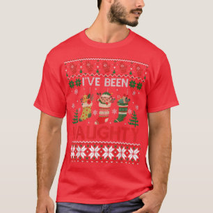 Ich war unartig Strumpf passende hässliche Weihnac T-Shirt