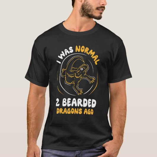 Ich war vor 2 bärtigen Drachen normal T-Shirt (Vorderseite)