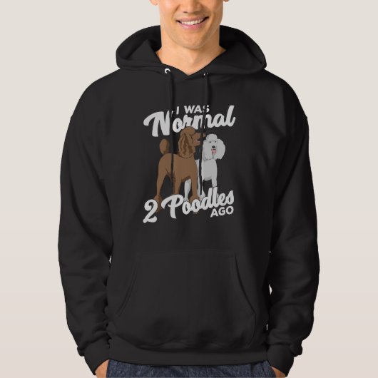 Ich war vor 2 Poodles normal Hoodie (Vorderseite)