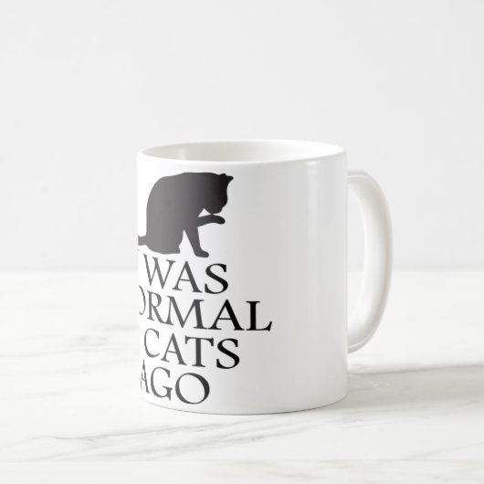 Ich war vor 3 Katzen normal Kaffeetasse (VorderseiteRechts)