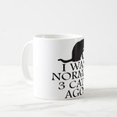 Ich war vor 3 Katzen normal Kaffeetasse (Vorderseite Links)