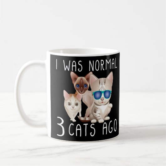 Ich war vor 3 Katzen normal Kaffeetasse (Links)