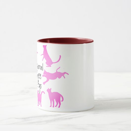 Ich war vor drei Katzen, Design, lustige Katzen-Ma Tasse (Zentrum)