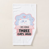 Ich war vor drei Katzen normal Badhandtuch Set (Handtuch)