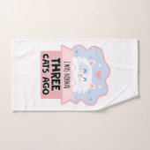 Ich war vor drei Katzen normal Badhandtuch Set (Handtuch)