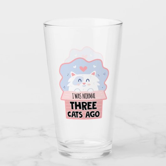 Ich war vor drei Katzen normal Glas (Vorderseite)