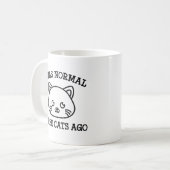 Ich war vor drei Katzen normal Kaffeetasse (Vorderseite Links)
