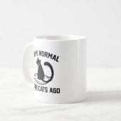 Ich war vor drei Katzen normal Kaffeetasse (Vorderseite Links)