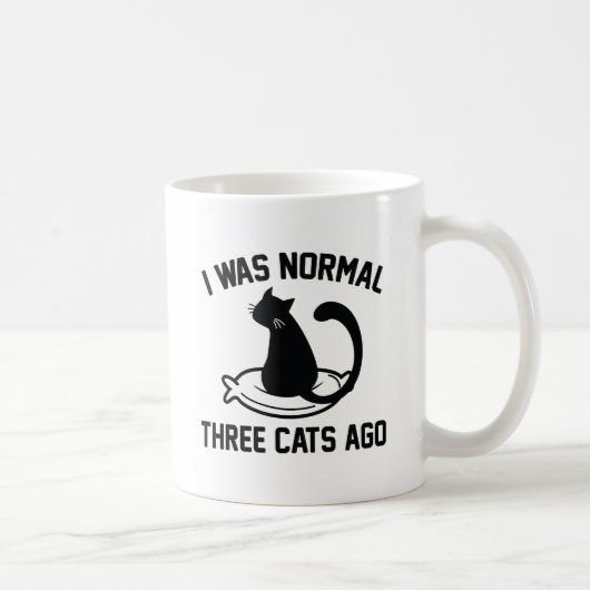 Ich war vor drei Katzen normal Kaffeetasse (Rechts)