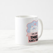 Ich war vor drei Katzen normal Kaffeetasse (VorderseiteRechts)