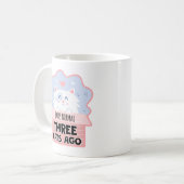 Ich war vor drei Katzen normal Kaffeetasse (Vorderseite Links)