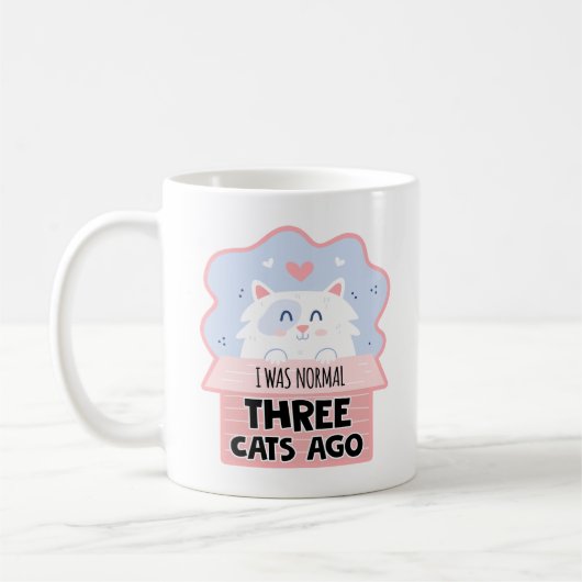 Ich war vor drei Katzen normal Kaffeetasse (Links)