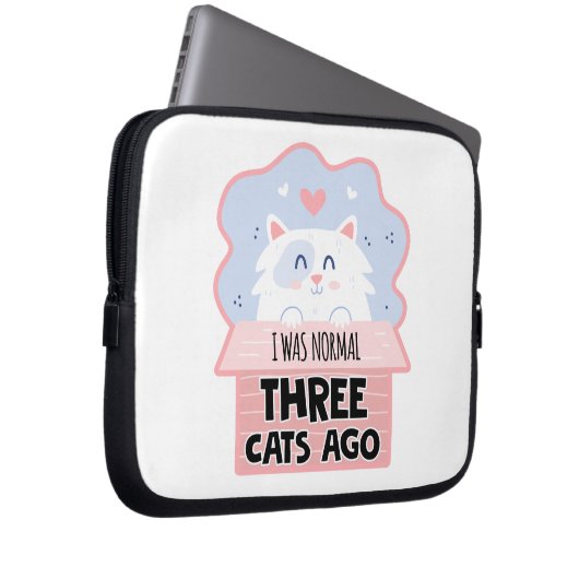 Ich war vor drei Katzen normal Laptopschutzhülle (Vorne Rechts)