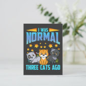 Ich war vor drei Katzen normal Postkarte (Stehend Vorderseite)