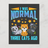 Ich war vor drei Katzen normal Postkarte (Vorderseite)