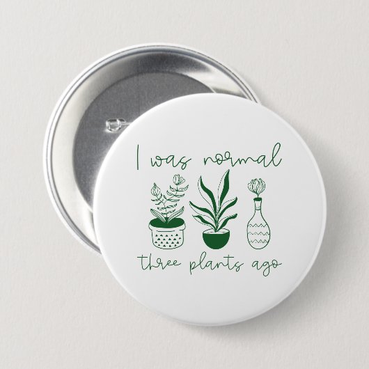 Ich war vor drei Pflanze normal Button (Vorne & Hinten)