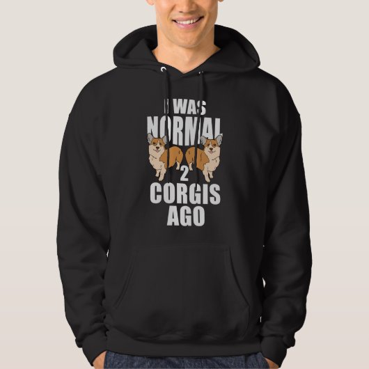 Ich war vor zwei Corgis normal Hoodie (Vorderseite)