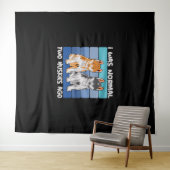 Ich war vor zwei Huskies normal | Shiba Dog Wandteppich (Beispiel (Horizontal))