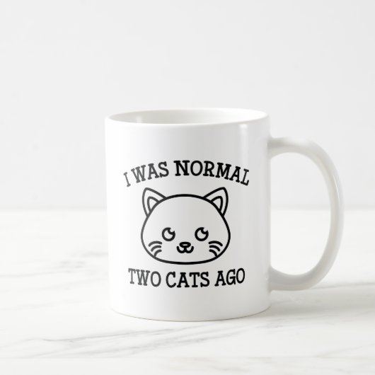 Ich war vor zwei Katzen normal Kaffeetasse (Rechts)