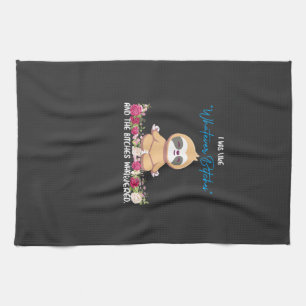 Ich war wie Whatever Tee Faultier Yoga Meditations Geschirrtuch
