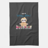 Ich war wie Whatever Tee Faultier Yoga Meditations Geschirrtuch (Vertikal)