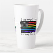 Ich war zu amerikanischer Kriegsveteran LGBTQ+ Lat Milchtasse (Rechte Ecke)