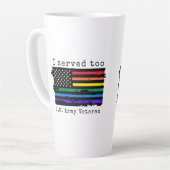 Ich war zu amerikanischer Kriegsveteran LGBTQ+ Lat Milchtasse (Linke Ecke)