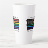 Ich war zu amerikanischer Kriegsveteran LGBTQ+ Lat Milchtasse (Vorderseite)