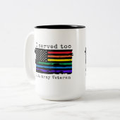 Ich war zu amerikanischer Kriegsveteran LGBTQ+-Tas Zweifarbige Tasse (Vorderseite Links)