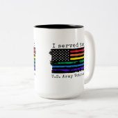 Ich war zu amerikanischer Kriegsveteran LGBTQ+-Tas Zweifarbige Tasse (VorderseiteRechts)