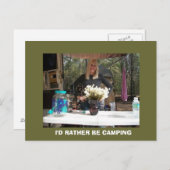 ICH WÄRE CAMPING POSTCARD. POSTKARTE (Vorne/Hinten)