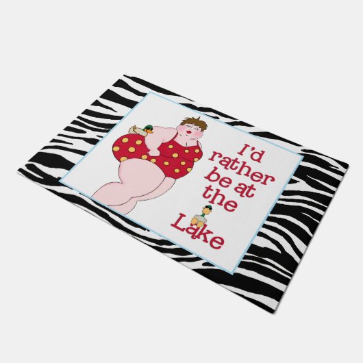 "Ich wäre eher am See!" Fußmatte (Schrägansicht)