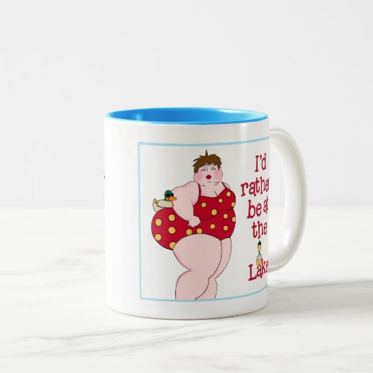 Ich wäre eher am See! Tasse! Zweifarbige Tasse (VorderseiteRechts)