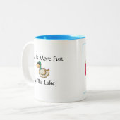 Ich wäre eher am See! Tasse! Zweifarbige Tasse (Vorderseite Links)