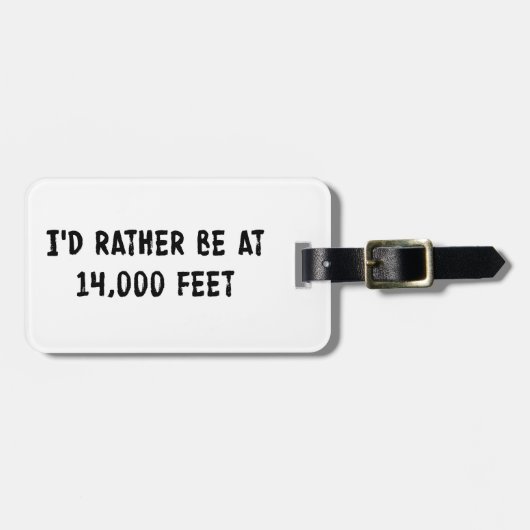 Ich wäre eher auf 3.000 Meter Gepäckanhänger (Vorderseite horizontal)