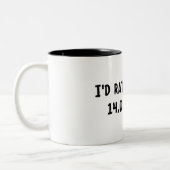 Ich wäre eher auf 3.000 Meter Zweifarbige Tasse (Links)