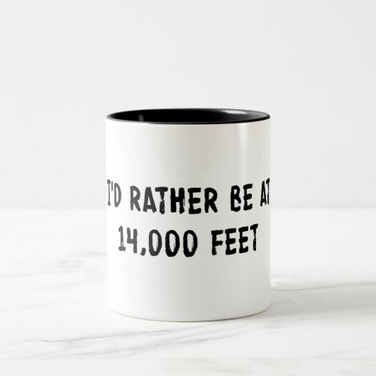 Ich wäre eher auf 3.000 Meter Zweifarbige Tasse (Mittel)