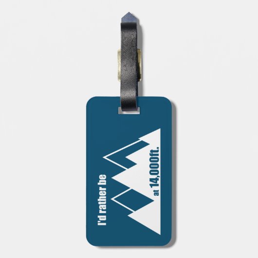 Ich wäre eher auf 3.000 Metern Höhe Gepäckanhänger (Rückseite vertikal)