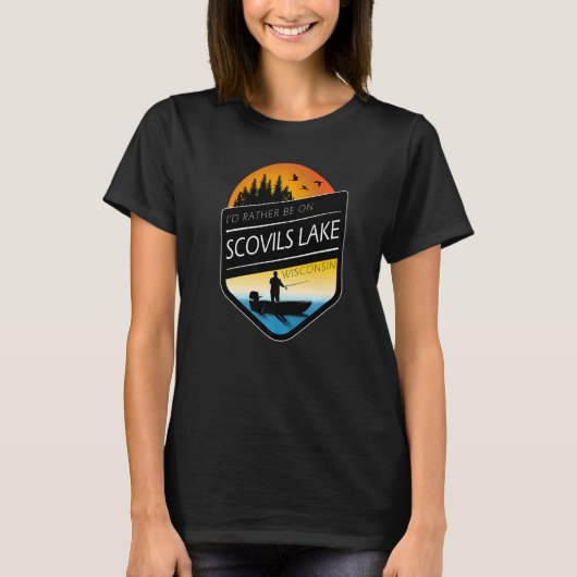 Ich wäre eher auf dem Schmucksee Wisconsin Fischfa T-Shirt (Vorderseite)