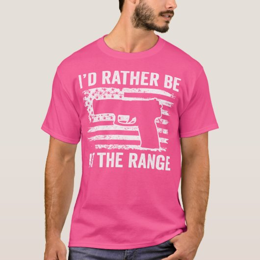 Ich wäre eher auf der Gun Range Pistol US Flag Spa T-Shirt (Vorderseite)