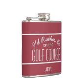 Ich wäre eher auf Golfkurs Angebot Mit Monogramm Flachmann (Rechts)