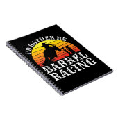 Ich wäre eher Barrel Racing Retro Cowgirl Rodeo T- Notizblock (Rechte Seite)