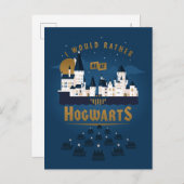 Ich wäre eher bei HOGWARTS™ Abstrakter Bootsfahrt Einladungspostkarte (Vorne/Hinten)