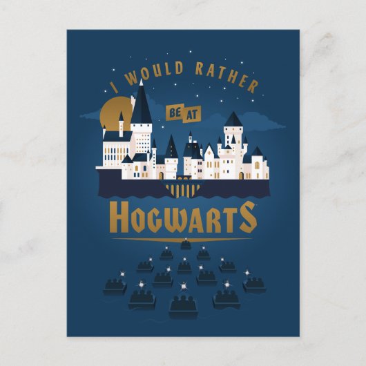 Ich wäre eher bei HOGWARTS™ Abstrakter Bootsfahrt Einladungspostkarte (Vorderseite)